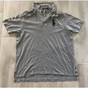 POLO RALPH LAUREN #3 BIG PONY LOGO XLT /TGL MENS GRAY SHORT SLEEVE SHIRT